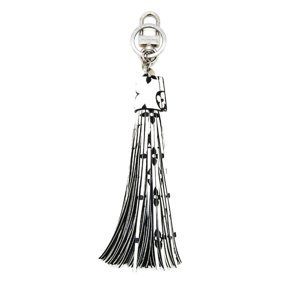 Louis Vuitton Black and White Tassel Keychain - Picture 3 of 9